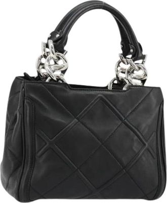 Ferragamo Pre-owned Hand Bag - Dames - Vintage Handtas - Zwart - ONE Size - Leer - Vintage