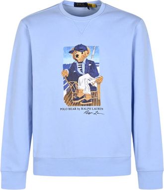 Polo Ralph Lauren Hoodies & sweatvesten, Heren, Blauw, L, Gebreid Sweater BS