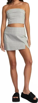 Rvca Reform Skirt In Dark Khaki