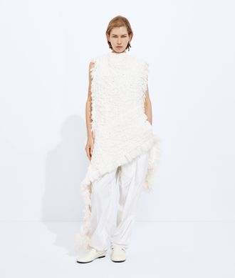 Bottega Veneta Top in chiffon di seta - Bianco - Donna - 40