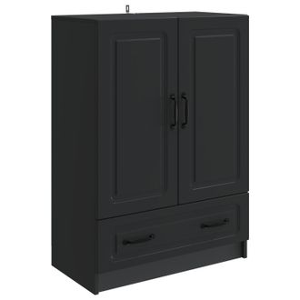 vidaXL Aparador Con Caj&oacute;n Negro 66 X 34,5 X 92 Cm Madera De Ingenier&iacute;a Vidaxl