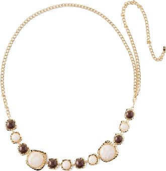 Cotton On Belly Chain in Up Gold Chocolate Stone at Nordstrom