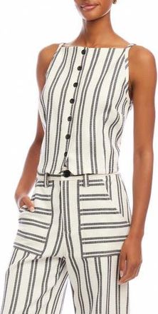 Fifteen Twenty Elis Stripe Cotton Button-Up Top at Nordstrom Rack, Size X-Large