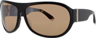 Bugatti Mens 66mm Black Sunglasses 43B-BK