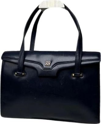 Givenchy Pre-owned Handbags, female, Blue, Size: ONE SIZE Pre-owned Leather Handbag