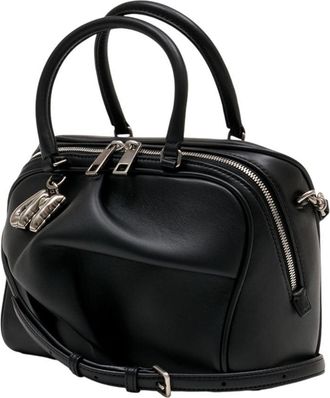 Marc Jacobs Womens The Small Bauletto Purse - Marc Jacobs Leather Black Lambskin Bags Handbags-Purses