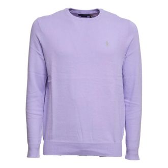 Polo Ralph Lauren Round-neck Knitwear, male, Purple, Size: XL Round-neck Knitwear