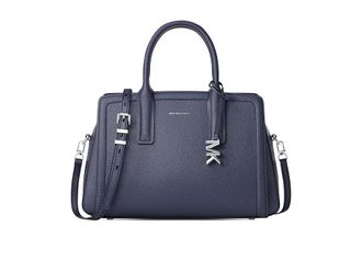 Michael Kors Laila Medium Satchel Satchel Womens Handbags Dress Blues : MD, Leather