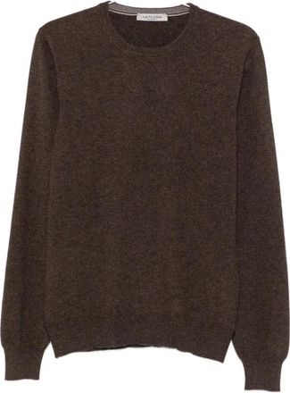 La Fileria Truien & Vesten, Heren, Bruin, XL, Trui met ronde hals