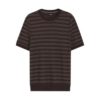 HUGO BOSS Hugo, T-Shirts, male, Brown, Size: XL H-Nalon T-Shirt