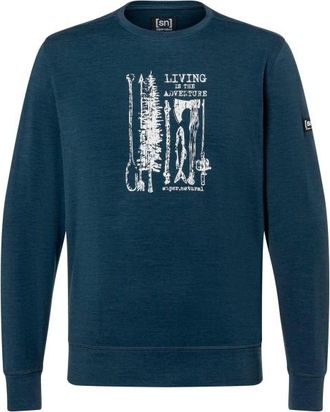 super.natural Fishing Adventure Crew Pullover f&uuml;r Herren | blau