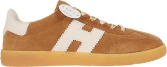 Hogan Brown Suede Low-Top Sneakers with Iconic Monogram
