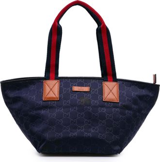 Gucci Pre-owned Womens Monogram Canvas Tote Bag - Navy Textile - One Size