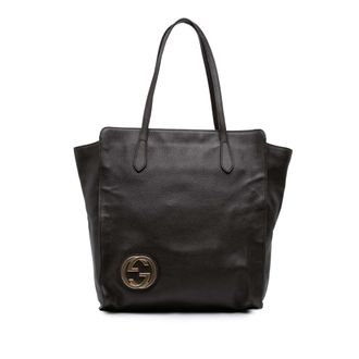 Gucci Tweedehands Dollar Kalfskinnen Interlocking G Tote