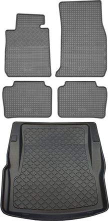 OEM Bmw Serie 3 F30 Sed&aacute;n (4 Puertas) De Enero De 2012 A Febrero De 2019. Juego: Alfombrillas De Goma Para Coche + Alfombrilla Para Maletero