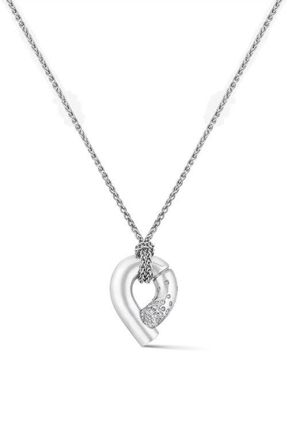 Tabayer Oera Diamond Pav&eacute; Pendant Necklace in 18K White Gold at Nordstrom