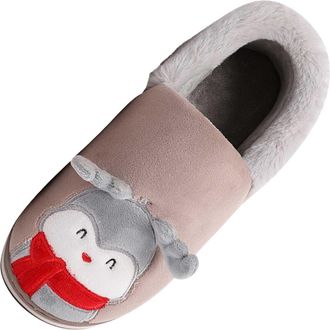Generic Ladies Slippers Cozy Fleece With Cute Embroidery For Indoor Comfort And Warmth In Fall Winter Anti Slip Home Cute Cartoon For Her Cozy Slippers For Wo