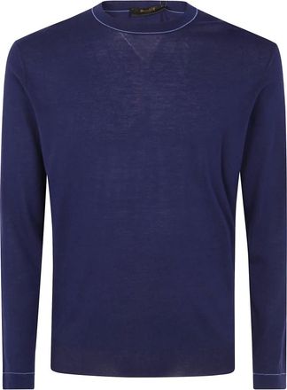 Moorer Heren, Truien, Blauw, Maat: XL Wol