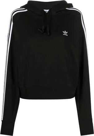 adidas logo-embroidered hoodie - Nero