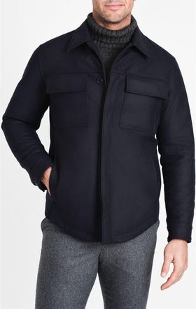 Norwegian Wool Waterproof Down Field Jacket in Navy at Nordstrom, Size Xx-Large
