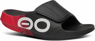 Oofos Mens Ooahh Sport Flex Limited Slide Sandal In Fire Rally