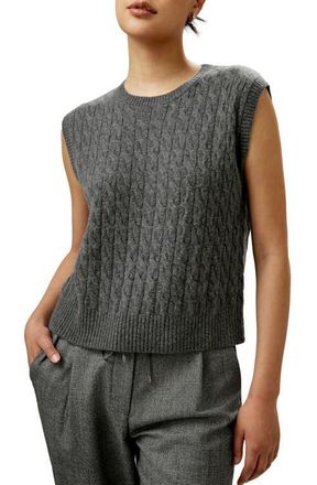 LilySilk Sleeveless Cashmere Vest in Medium Gray at Nordstrom, Size X-Large
