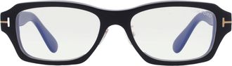 Tom Ford Blue Light Block Rectangular Mens Eyeglasses FT6113-D-B 001 56