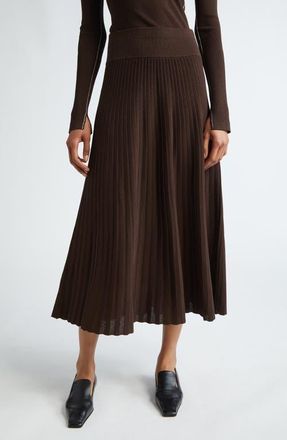 Maria McManus Rib Midi Sweater Skirt in Chocolate at Nordstrom, Size X-Small