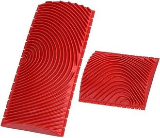 No Brand Juego De 2 Plantillas De Pintura De Goma Con Efecto De Vetas De Madera - Para Decoraci&oacute;n De Paredes Y Efectos De Vetas De Madera