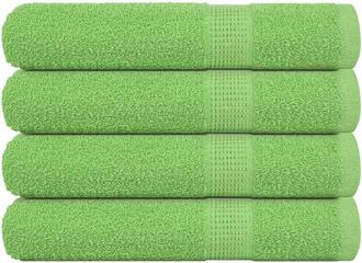 vidaXL Asciugamani per Sauna 4 pz Verde Mela 80x200 cm 360 g/m&sup2; Cotone - Vidaxl