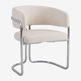 Sklum Pack De 2 Sillas De Comedor Con Reposabrazos Tapizadas Y En Hierro Zantria Sklum