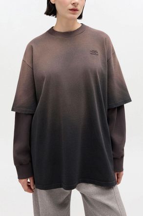 Ganni Mixed Washed Jersey Long-sleeve T-shirt - Size XXS Organic Cotton