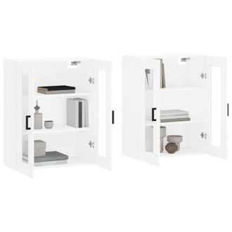 Berkfield Home Wall Mounted Cabinets 2 pcs White Engineered Wood
