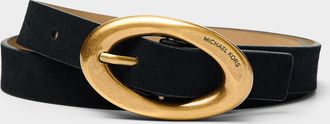 Michael Kors Michael Michael Kors - Womens Oval buckle suede belt