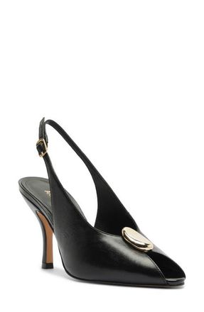 Arezzo Olivia Slingback Peep Toe Pump in Black at Nordstrom, Size 5.5