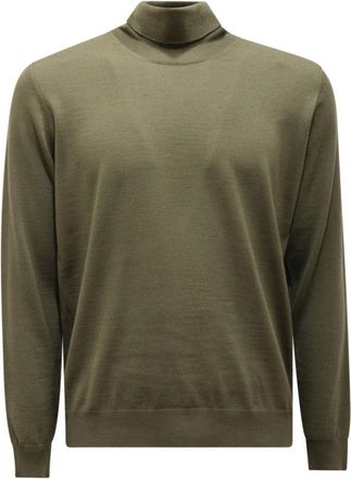 Ferrante Wollen Turtleneck Essential in Groen - Heren - Coltruien - Groen - XL - Wol - Truien & Vesten