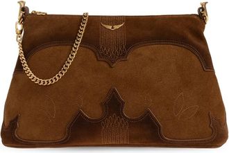 Zadig&Voltaire Jim Suede Bag - Dames - Schoudertassen - Bruin - ONE Size - Katoen - Tassen
