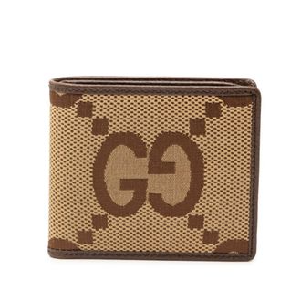 Gucci Brown Canvas Leather Wallet (Bi-Fold) (Pre-Owned)