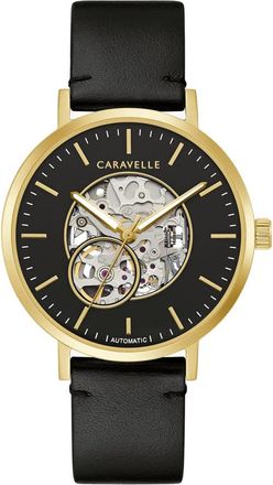 Caravelle Classic Automatic Black Dial Mens Watch 44A121