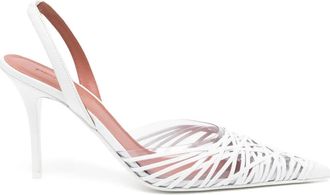 Amina Muaddi Pumps Lori 90mm - Bianco