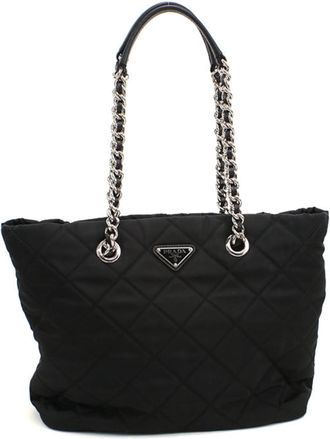 Prada Black Nylon Tote Bag (Pre-Owned)
