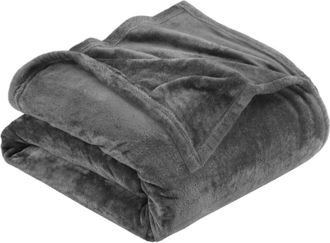 OEM Manta De Franela De Terciopelo Suave, Gris Oscuro, De 70x100 Cm - Manta De Microfibra Ligera, Antiest&aacute;tica Y Mullida Para Sof&aacute;/cama