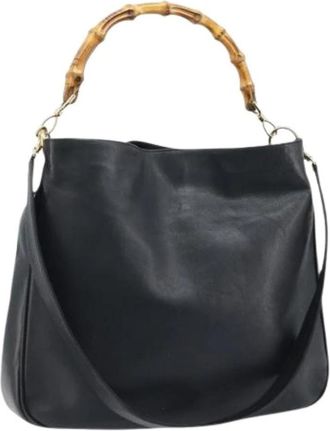 Gucci Pre-owned Vintage Schoudertas - Dames - Vintage Handtas - Zwart - ONE Size - Leer - Vintage