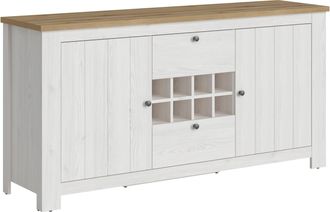 Furniture To Go Celesto 2 Door 2 Drawer Sideboard with Wine Rack in White