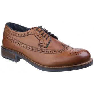 Cotswold Heren Poplar Brogue Leren Damesschoenen (Tan)