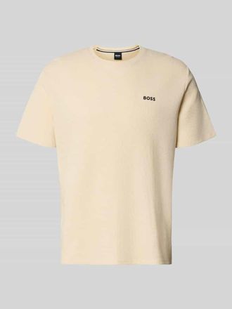 HUGO BOSS Regular Fit T-Shirt aus Baumwoll-Mix in Offwhite, Gr&ouml;&szlig;e XXL