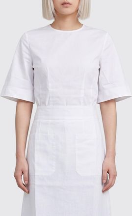 Toteme Top girocollo in cotone a maniche corte con vestibilit&agrave; slim fit
