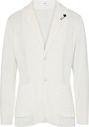 Lardini Blue Knitted Lightweight Linen Jacket