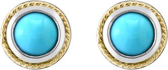 Effy Turquoise & Diamond Stud Earrings in Blue at Nordstrom Rack