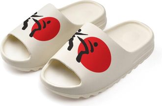 Generic Karate Logo Slides for Women Men Soft Thick Bottom Coconut Slippers Sandals for Bathroom Beach